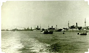 Wrns: Mulberry Harbour off Arromanches, Normandy, France, WW2