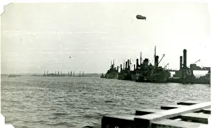 Wrns: Mulberry Harbour off Arromanches, Normandy, France, WW2