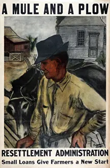 Lcgrn: A Mule and a Plow. Resettlement Administration- ?