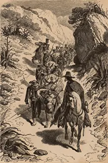 Diamonds: Mule train carrying diamonds mined in Brazil being