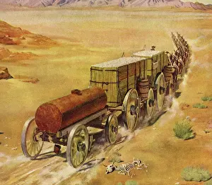 Storms: Mules pulling Supplies across Desert
