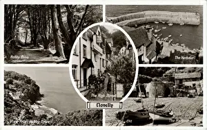 Clovelly: Mulitiview, Clovelly, England