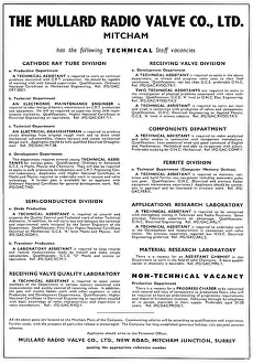 Mullard: Mullard Aeronautical Electronics Radio & Radar Devices