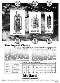 Mullard: Mullard RF Power Tetrodes For VHF Communications