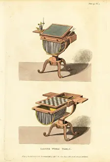 Backgammon: Multi-purpose ladies work table and games table, 1811