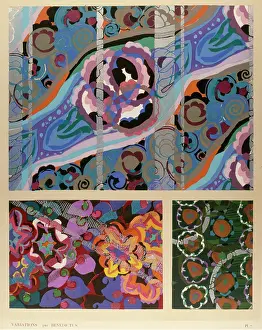 Multicoloured: Multicoloured abstract art deco designs