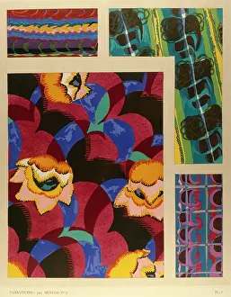 Multicoloured: Multicoloured abstract art deco designs