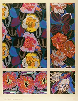 Multicoloured: Multicoloured abstract art deco designs