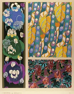 Multicoloured: Multicoloured abstract art deco designs