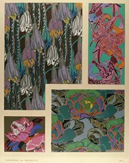Multicoloured: Multicoloured abstract art deco designs