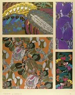 Multicoloured: Multicoloured abstract art deco designs