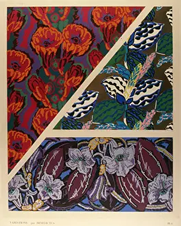 Multicoloured: Multicoloured abstract art deco designs