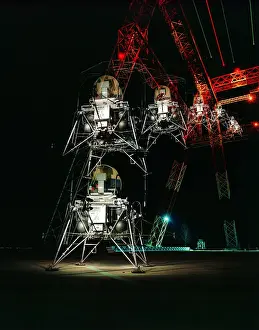Liftoff: Multiple exposure of a simulated Moon landing ?