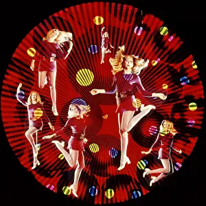 Overlay: Multiple Exposure Young Woman Dancing - Circular Effects
