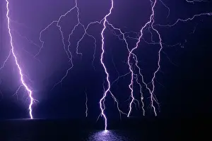 Sparking: Multiple Lightning Strikes on Land and Water During Power