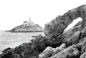 Mumbles: Mumbles, the Lighthouse and Natural Arch 1893