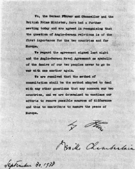 Appeasement: Munich Agreement