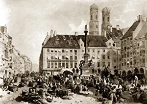 Bustle: Munich, historic, Marienplatz