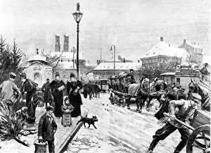 Bustle: Munich, the Karlsplatz before 1914