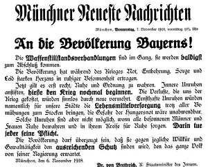 Request: Munich newspaper notification from the last days of war, 191