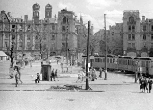 Stachus: The Munich Stachus after the end of the war, 1945