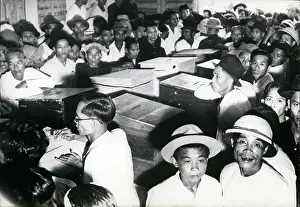 Throng: Municipal elections in Saigon, Indochina
