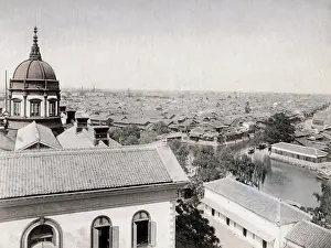 Osaka: Municipal offices, city rooftops, Osaka, Japan, c.1890's