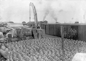 Unload: Munitions loading area, 1917