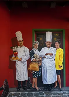 Auberge: Mural, Auberge du Pont de Collonges, Collonges-au-Mont d'Or