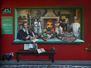 Auberge: Mural, Auberge du Pont de Collonges, Collonges-au-Mont d'Or