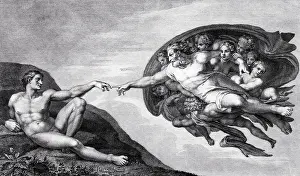 Cpc001: Mural the Creation of Adam by God Part of the