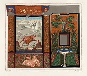 Steeger: Mural in a viridarium of a tiger attacking