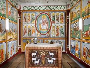 Viking: Murals, Ansgar Church, Ribe Viking Centre, Ribe, Denmark