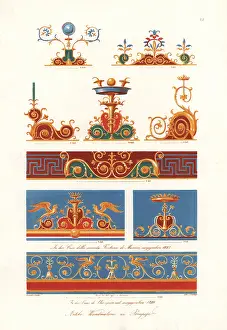 Epochs: Murals and ceilings from different houses in Pompeii