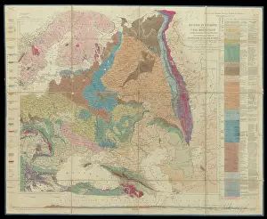 Geological: Murchison's Map of Russia (1847)