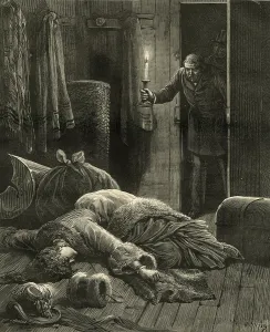 Discovers: MURDER/FINDING BODY/1885