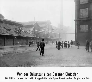 Essen: Murder scene of the twelve Krupp employees in Essen, 1923