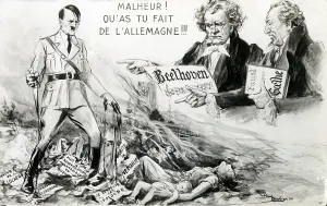 Vandalism: Murderous Adolf Hitler criticised by Beethoven and Goethe
