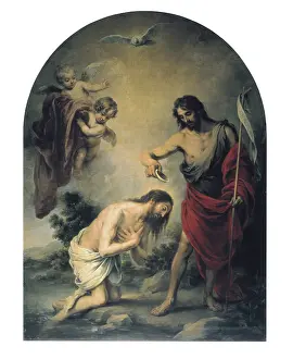 Baptize: MURILLO, Bartolome Esteban, Baptism of Jesus