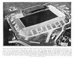 Murrayfield: Murrayfield stadium from the air