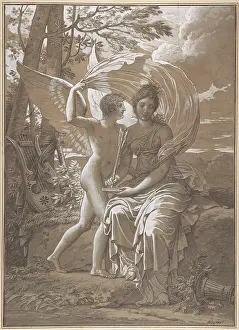 Erato: The Muse Erato Writing Verses Inspired by Love