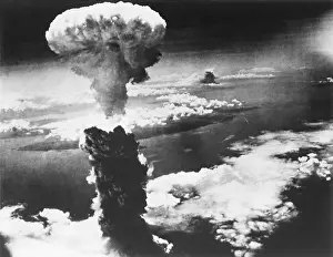 Uranium: Mushroom Cloud of Atom Bomb exploded over Nagasaki