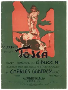 Tosca: Music cover, Tosca, opera by Puccini