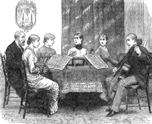 Dour: A music evening at home, 1882