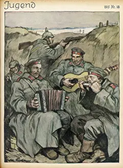 Harmonica: Music in a German trench, WW1