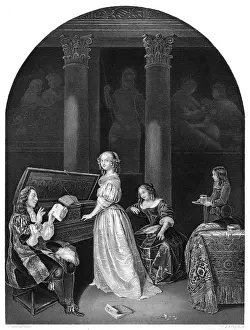 Harpsichord: Music at home, 17th century