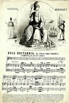 Arne: Music sheet, Rule Britannia, as solo and chorus