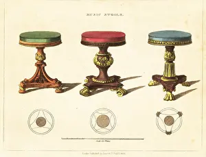 Regency Style: Music stools, Regency style
