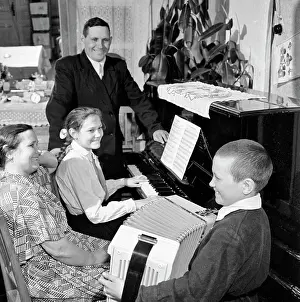 Classes: Music students performing at home