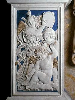 1488: Three Musical Angels. Low relief